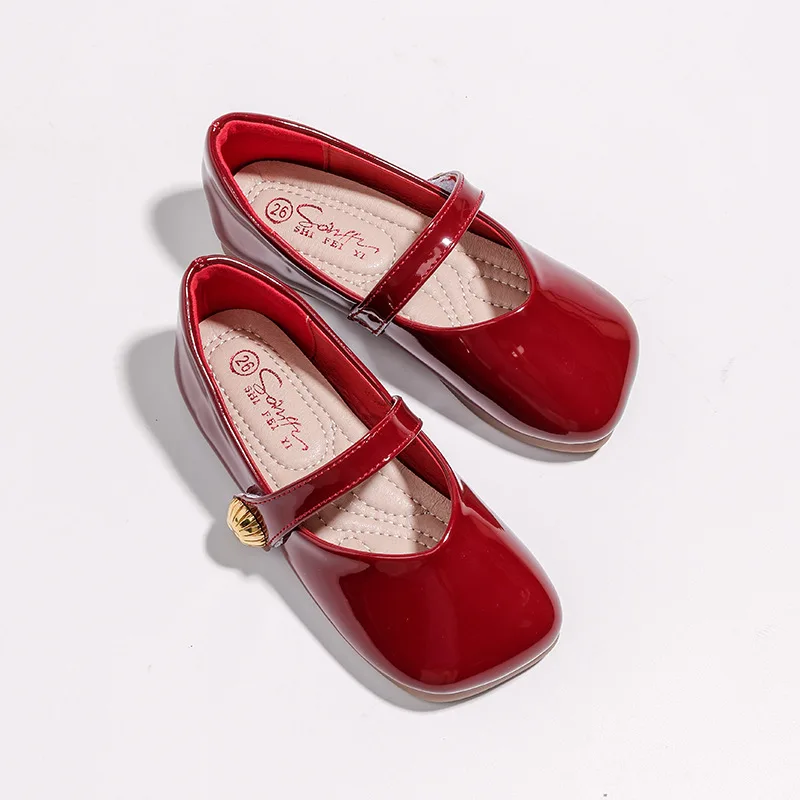 Non Slip Girl Shoes Leather Shoes Children Shoe for Girl Princess Flat Autumn Soft Soled Kid leather shoes girls shoes girls flats