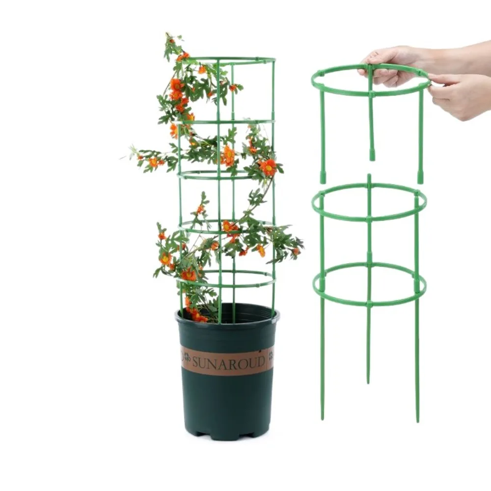 Description Picture 2 of item3 Set Plant Support Pile Half Round Climbing Vines Stake Bonsai Fixing Rod Garden Plant Stake Holder Flower Ring Support Rack