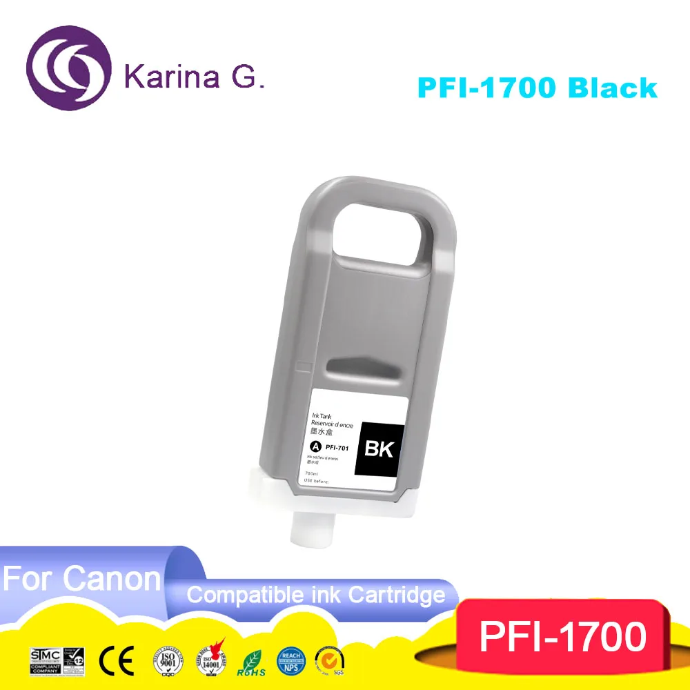 Compatible ink cartridge PFI1700 PFI-1700 100% Compatible for Pro 2000 4000 400