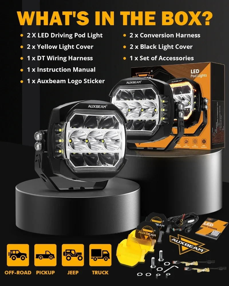 AUXBEAM XP-PRO 5 インチオフロード LED ワークライトポッドスポット