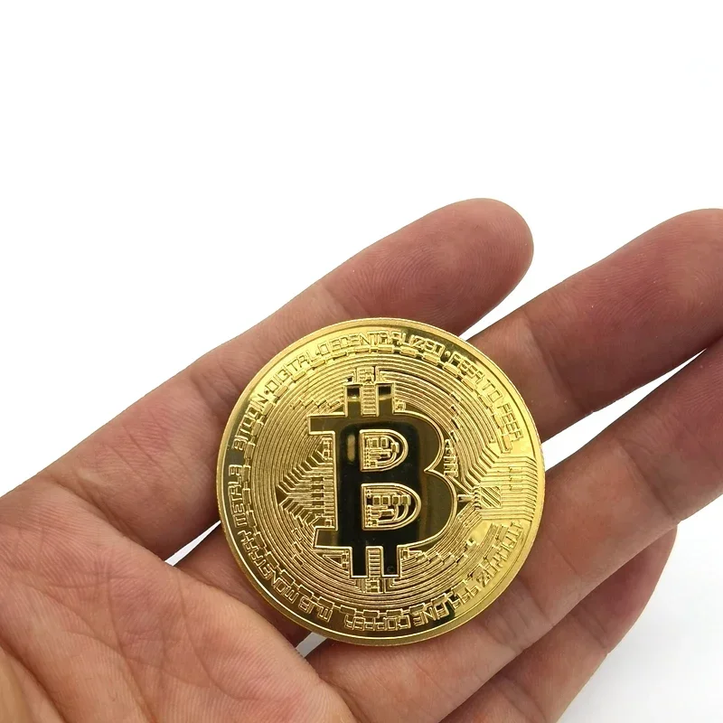 Gold Plated Bitcoin Coin 10/50PCS Collectibles Art Gift Physical BTC