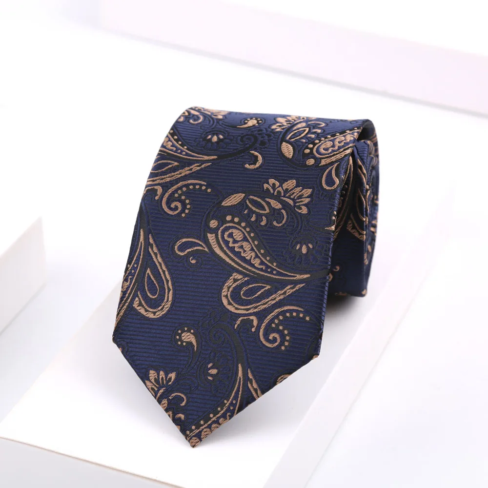 Marken-Klassiker, braun, kariert, Paisley-Streifen, 8 cm Krawatte für Herren, Anzug-Accessoires, Hochzeit, Gravatas, geeignet für den Arbeitsplatz, Geburtstagsgeschenk – Detail 11