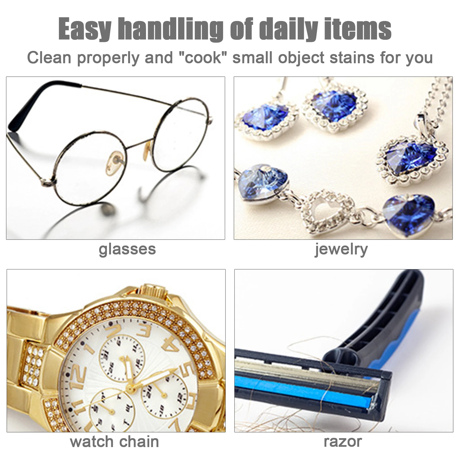 Ultrasonic Jewelry Cleaner, Professional Ultrasonic Cleaner for Cleaning Jewelry Eyeglasses Watches