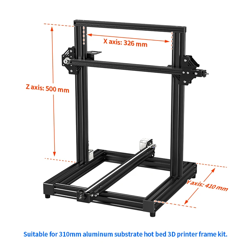 Kit de Estrutura do Quadro da Impressora 3d Ender3 Adequado para 235 mm 310 mm Perfil do Viveiro 2040 4040 para Faça Você Mesmo Prusa i3 Peças da Impressora 3d - Imagem 5