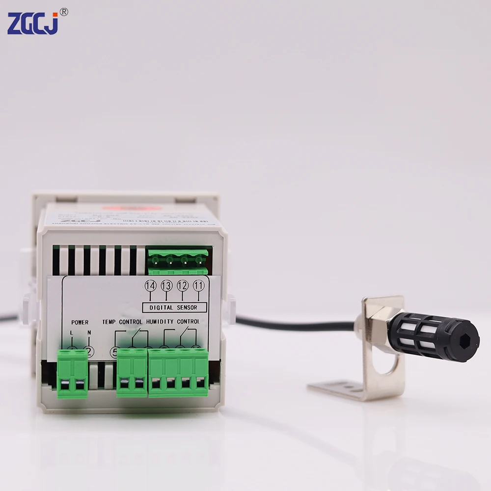 0.0~99.9%RH-40~120 Celsius Intelligent digital air temperature and humidity controller with 2 in 1 waterproof sensor temperature humidity meter air thermohygrometer
