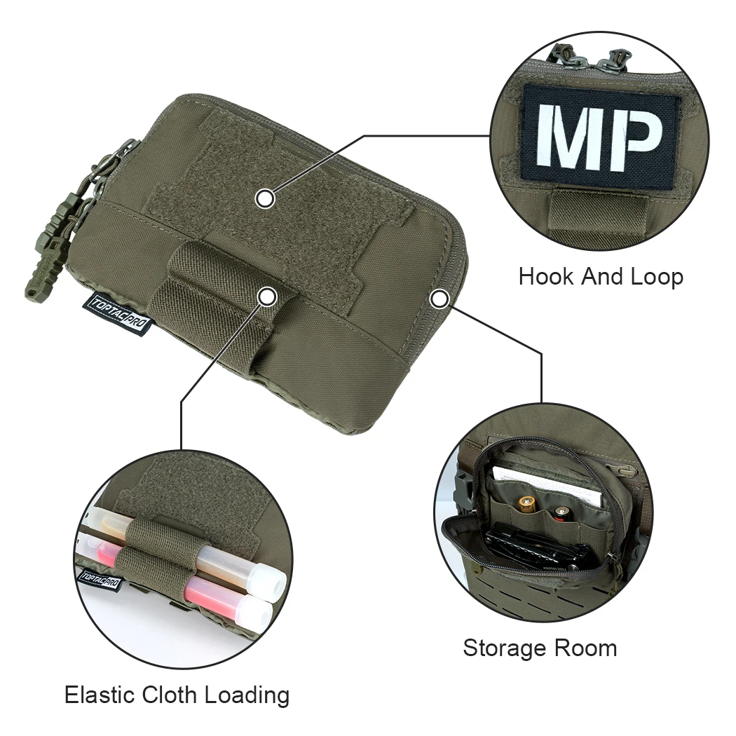 TOPTACPRO Bolsa Médica Tática Kit De Primeiros Socorros EMT IFAK Molle EDC De Emergência 8522