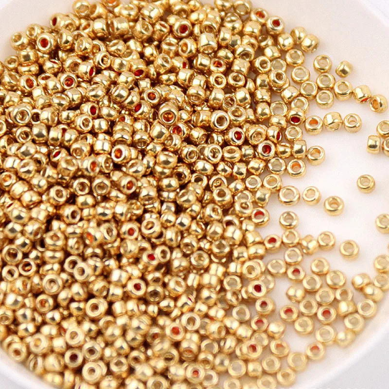 Electroplating Silver & Bronze Metallic Beads for DIY Handmade Necklaces