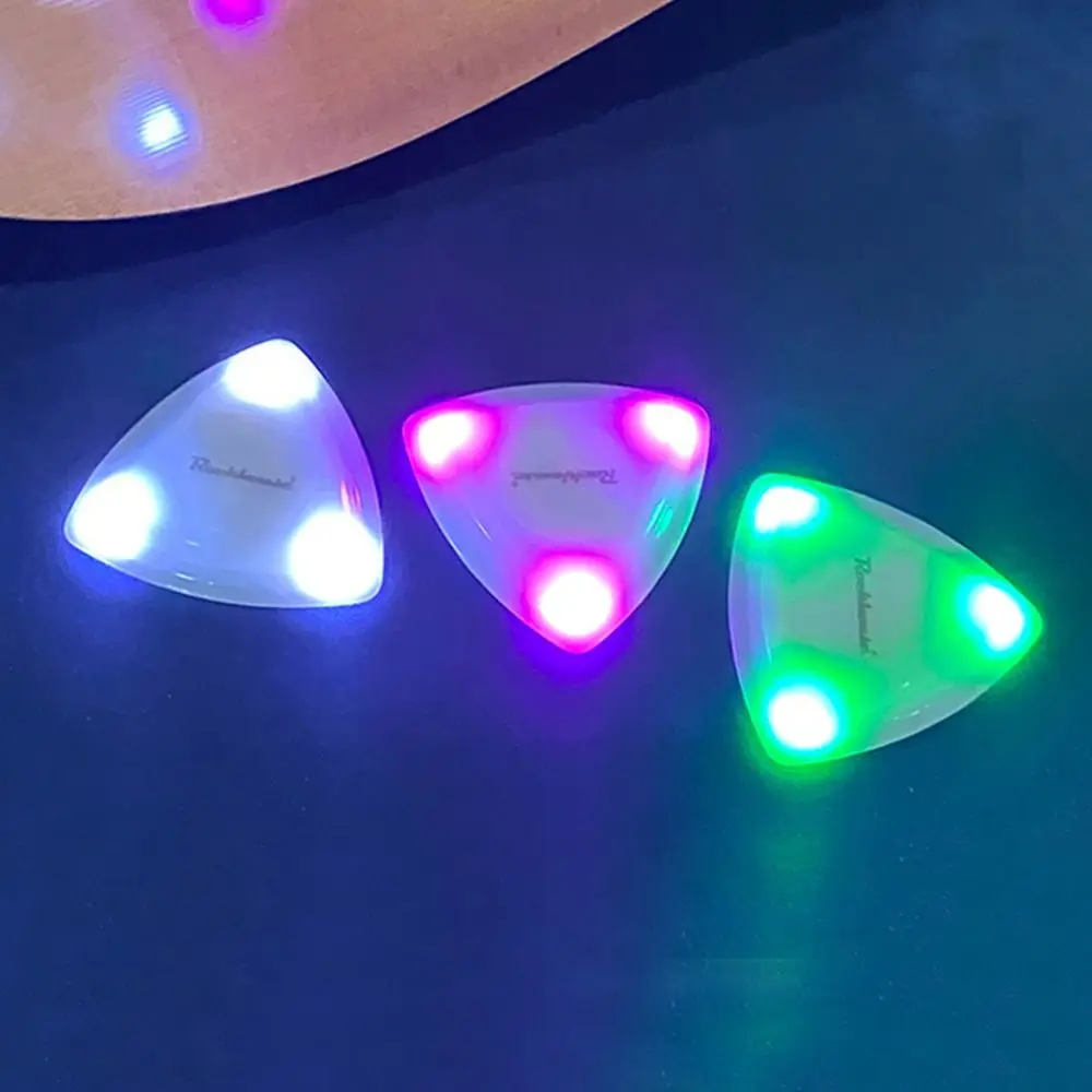 LED Light Touch Electric Guitar Bass Acoustic Guitar Picks Luminous Picks Plectrum Ukulele Picks Glowing Picks