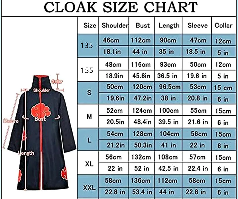 Kids Anime Cloak Cosplay Costume Ninja Wizard Robe School Uniform Adult and Child Halloween Costumes Headbands Necklaces Rings