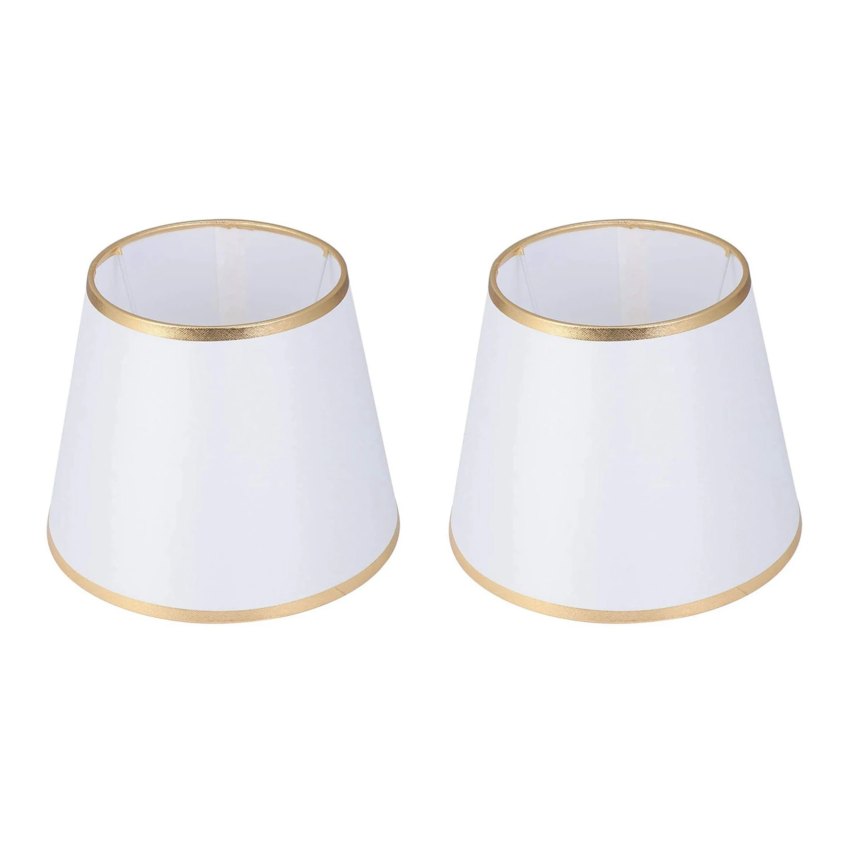

2X Drum Lamp Shade Dustproof Barrel Shape Cloth Lampshade Table Floor Chandelier Light Replacement for Home Office White