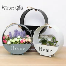 INS Iron Wall Hanging Planter Garden Succulent Flower Pot Stand Storage Flower Basket Home Decoration Pots for Flowers