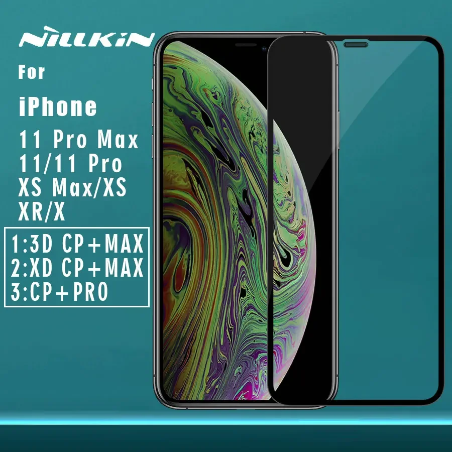 

Nillkin for iPhone 11 11 Pro 11 Pro Max XS Max XR XS Glass 3D CP+ Max XD CP+ Max CP+ PRO Full Cover Tempered Glass Film