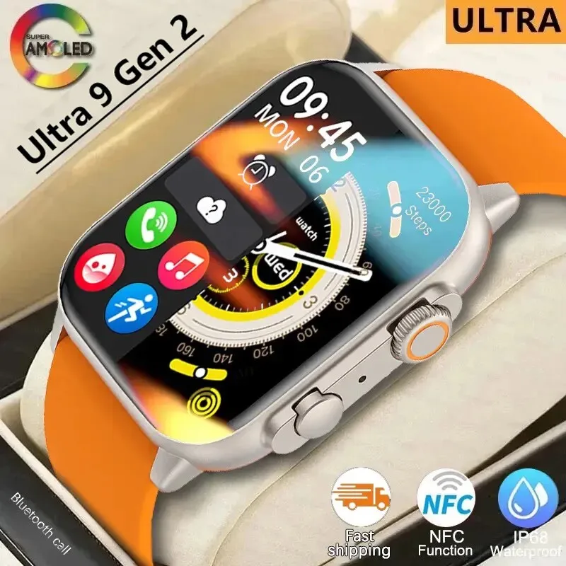 Smart Watch 9 ultra Pro MAX Gen 2 49mm Amoled Screen High Refresh Rate Wireless Charging For Sport Men Women smart watch