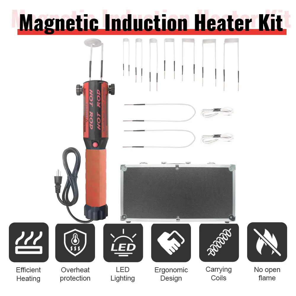

Solary Induction Heater Kit - Hand Held Inductive Bolt Heater with 12 Coils for Rusty Screw Removing,1200W 110V