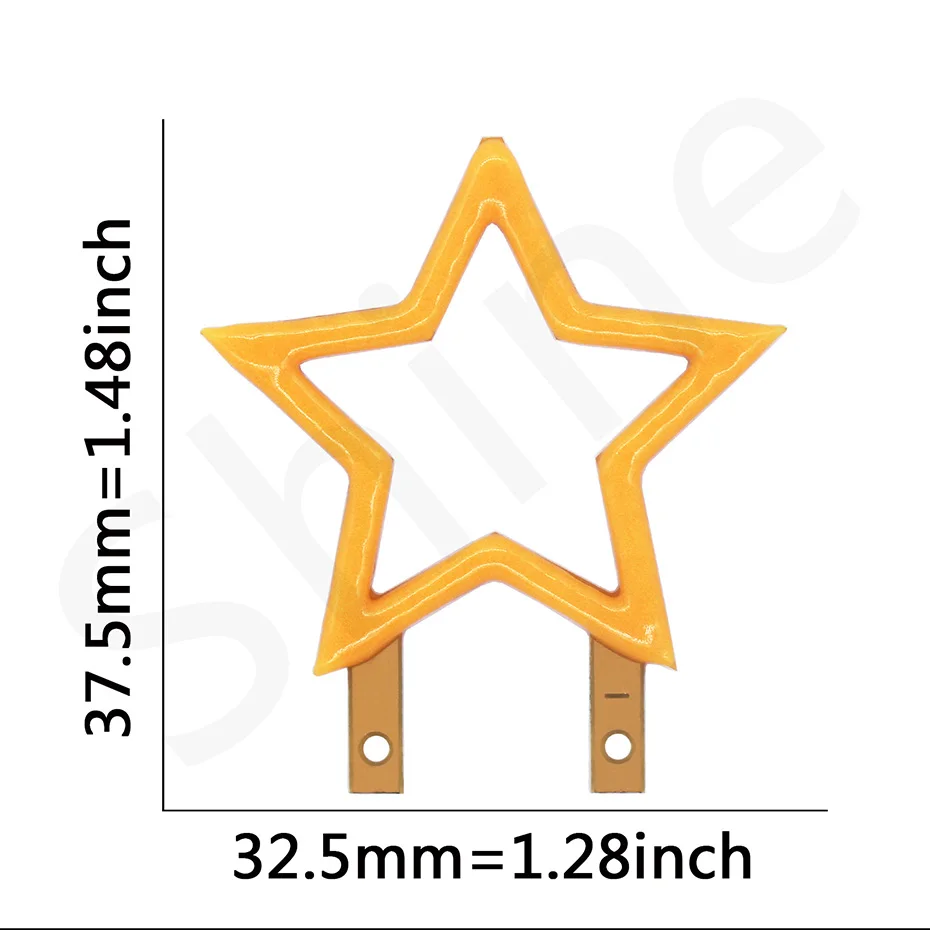Description Picture 2 of item3V LED COB Edison LED Filament Star Shape Candle Diode Christmas Holiday Party Love Letter Decoration Light DIY Bulb Accessories