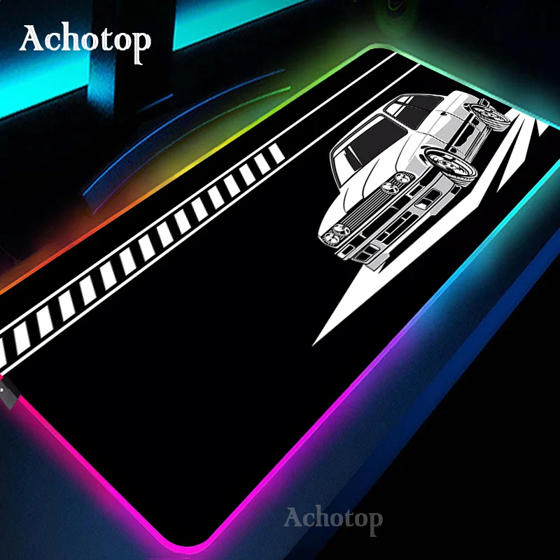 

Игровой коврик для мыши с черной и белой подсветкой, Настольный коврик, игровые коврики RGB, коврик для мыши, игровой коврик для мыши, x 5 см, коврик для мыши Initial D, коврик для клавиатуры