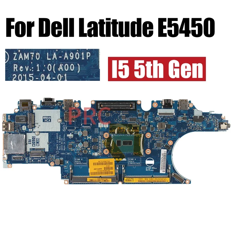 Carte Mère Dell Latitude E5450 ZAM70 LA-A901P (0C7K68) - DÉFECTUEUSE, Pour Pièces