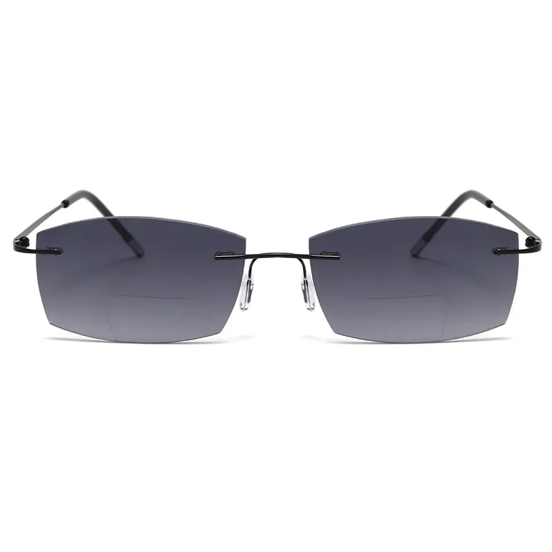 Bifocal Glasses Men's Frameless Reading Glasses Men's Sunglasses Binocular Glasses +1.0 +2.0 +3.0 Men 6