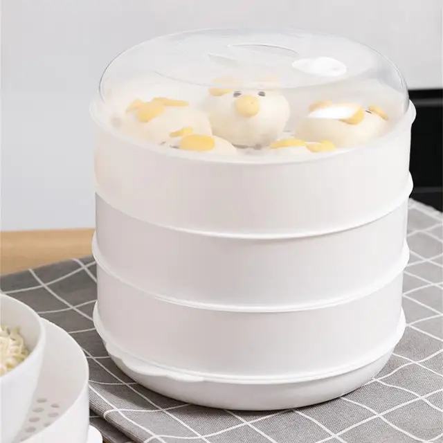건강하고 맛있는 요리를 빠르고 쉽게 만드는 다층 주방용 전자 레인지 찜기