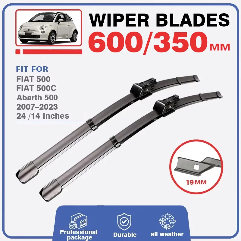 Spazzole tergicristallo Anteriori per Auto, per Fiat, per Abarth 595 595C 695 695C 2008~2022 Parabrezza Parabrezza Accessori Finestra 2021 2020 2019 2018 2017
