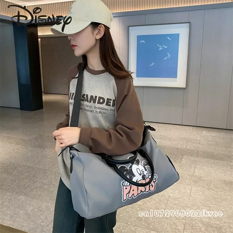 Disney Mickey New Travel Bag Fashionable High Quality Nylon Fitness Bag Dry Wet Separation Large Capacity Luggage Storage Bag