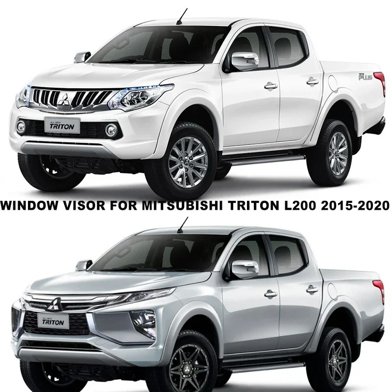 Window Visor For Mitsubishi Triton L200 Rain Shield Wind Deflectors Double cabin Accessories