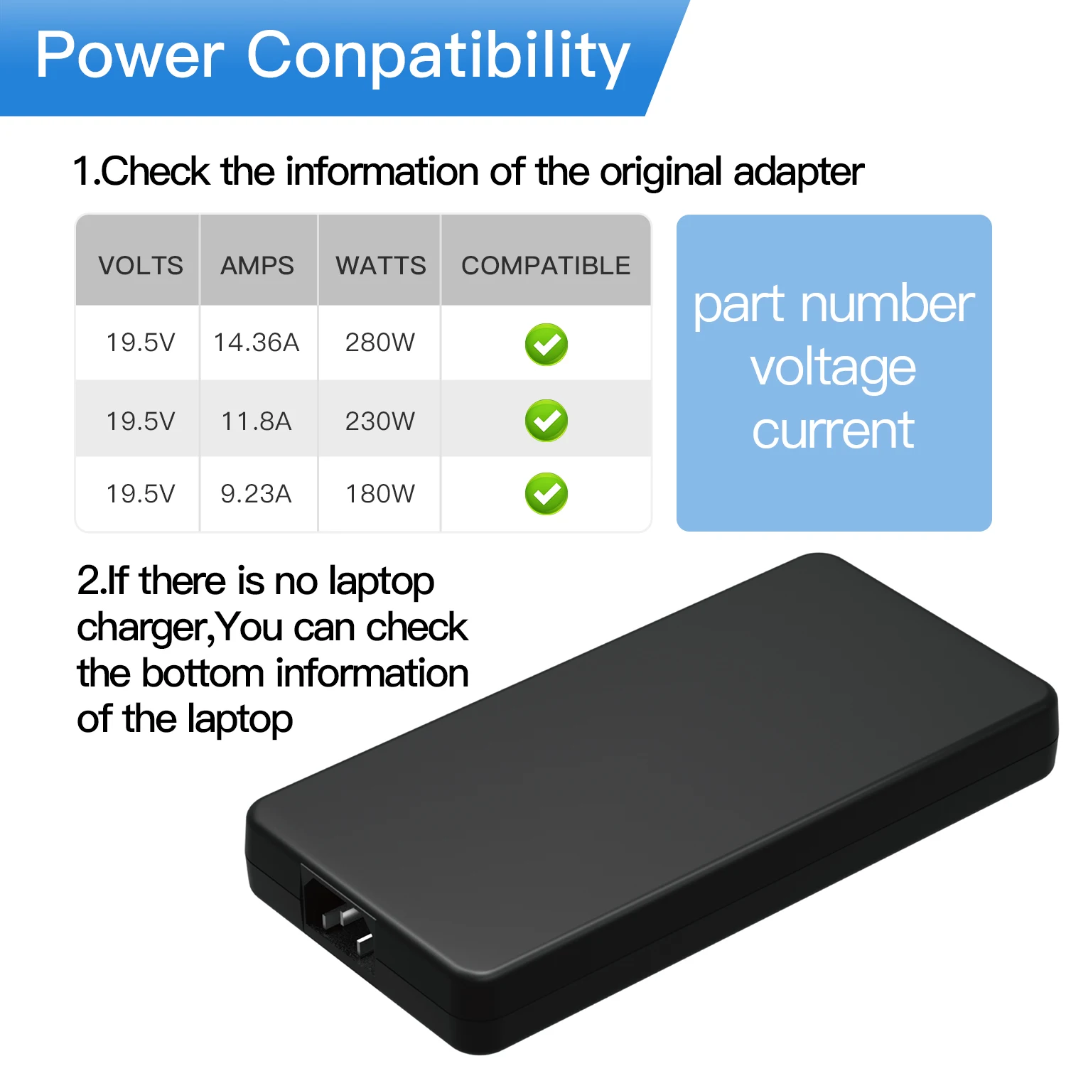 280W 19.5V 14.36A 노트북 전원 어댑터 에이서 프레데터 헬리오스 300 Ph315-55 Ph317-56 니트로16 An16-51 니트로5 Adp280Db Adp-280Eb 호환
