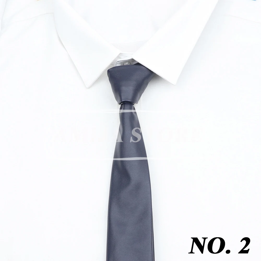 Klassische PU-Leder-Krawatten für Männer, Schwarz, Rot, Gold, Silber, Krawatten für Hochzeit, Party, Business-Anzüge, männliche Krawatte, Hemd-Accessoires, Höhlen – Detail 5