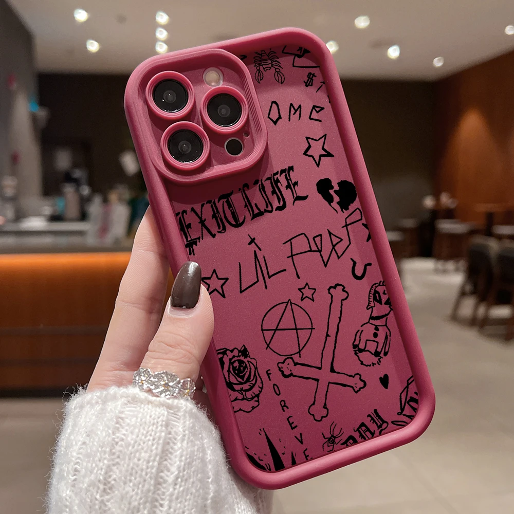 Lil Peep Hellboy Themed Phone Case - Artistic Ladder Design Cover