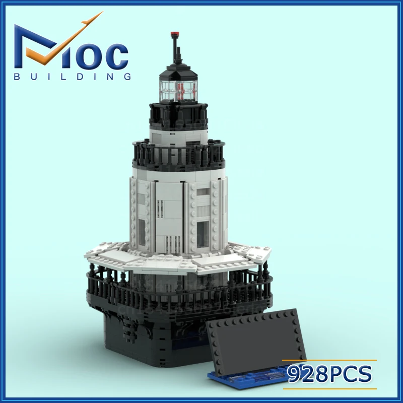 

MOC Building Block Spring Point Ledge Lighthouse The Entrance To The Harbour Street View Bricks DIY Assembled Model Toy Holiday