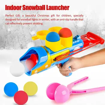 Outdoor Snow Ball Guns Winter SnowballBlaster Children Snow Play Toys Snow Ball Maker Tool Soft Ball Launcher Kid Toys 2