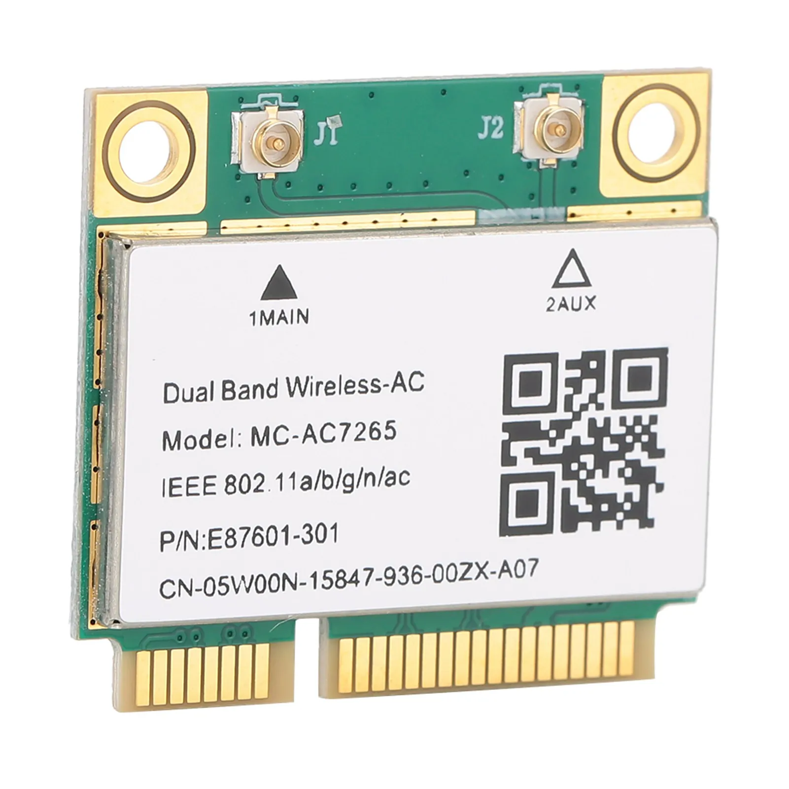 블루투스 4.2 무선 와이파이 네트워크 카드, 미니 PCIe 기가비트 듀얼 밴드 MC-AC7265