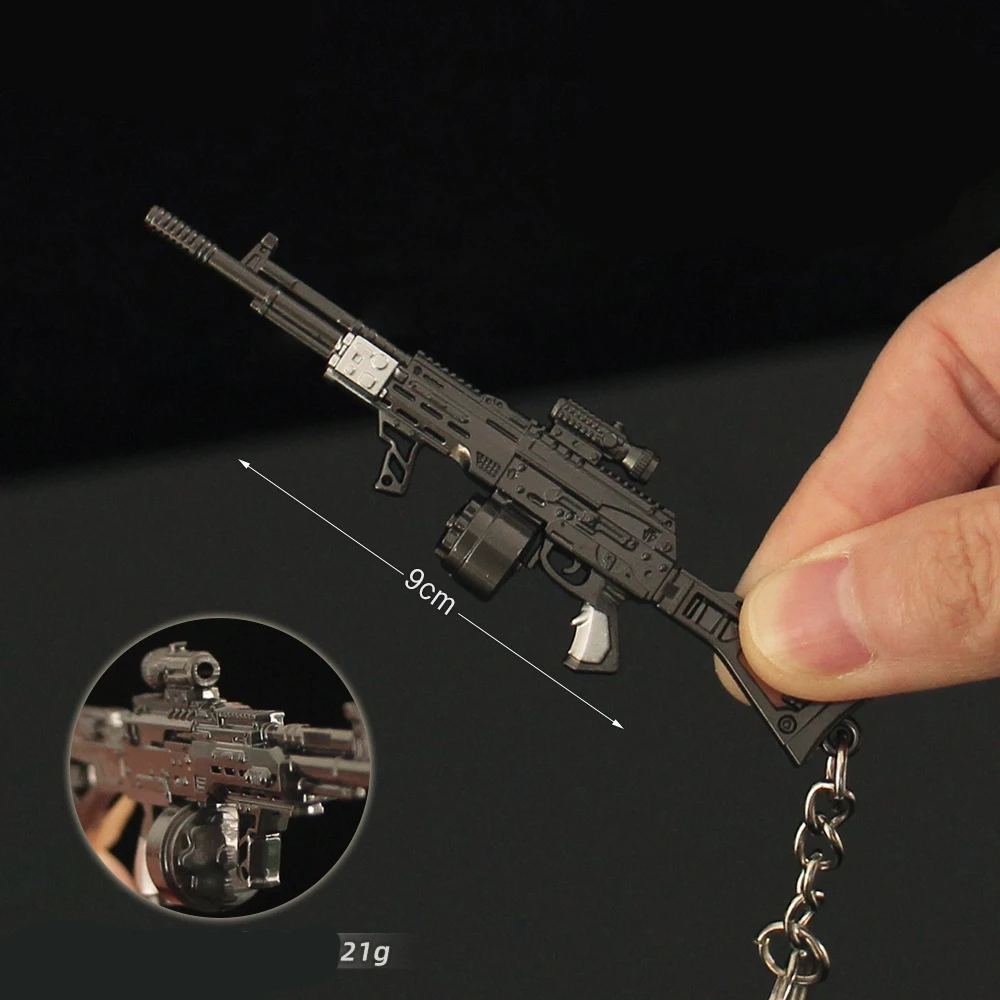 Areha Breakbut Mini Gun Model Keychain AEK PK16 T88 Sniper VSS Shooter Rifle Alloy Keyring Backpack Pendant