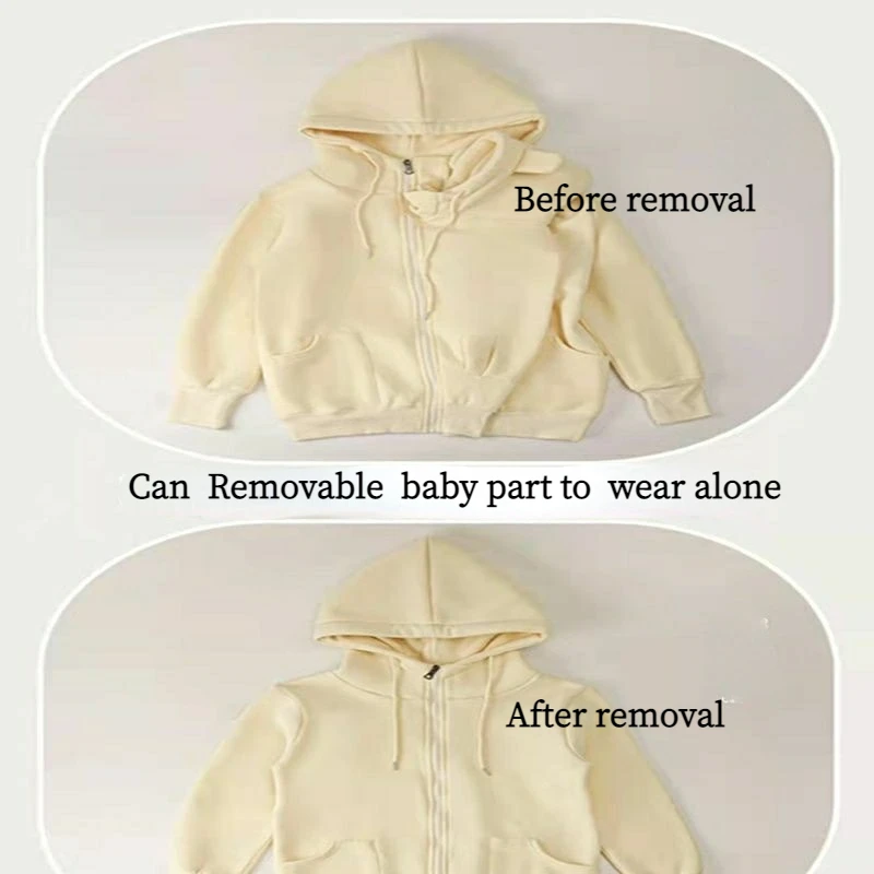 Winter Pregnancy Kangaroo Casual Hooded Jacket Baby Carrier Coat Sweater Vest Mommy Outerwear Sweater women jacket