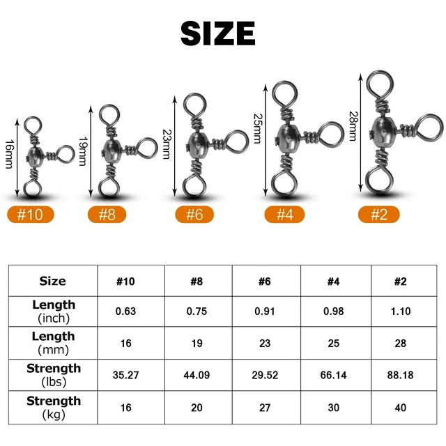 50pcs Stainless Steel Cross Line Rolling Fishing Swivel 3 Way Fishing Line  Hook Connector Carp Fishing Accessories - AliExpress