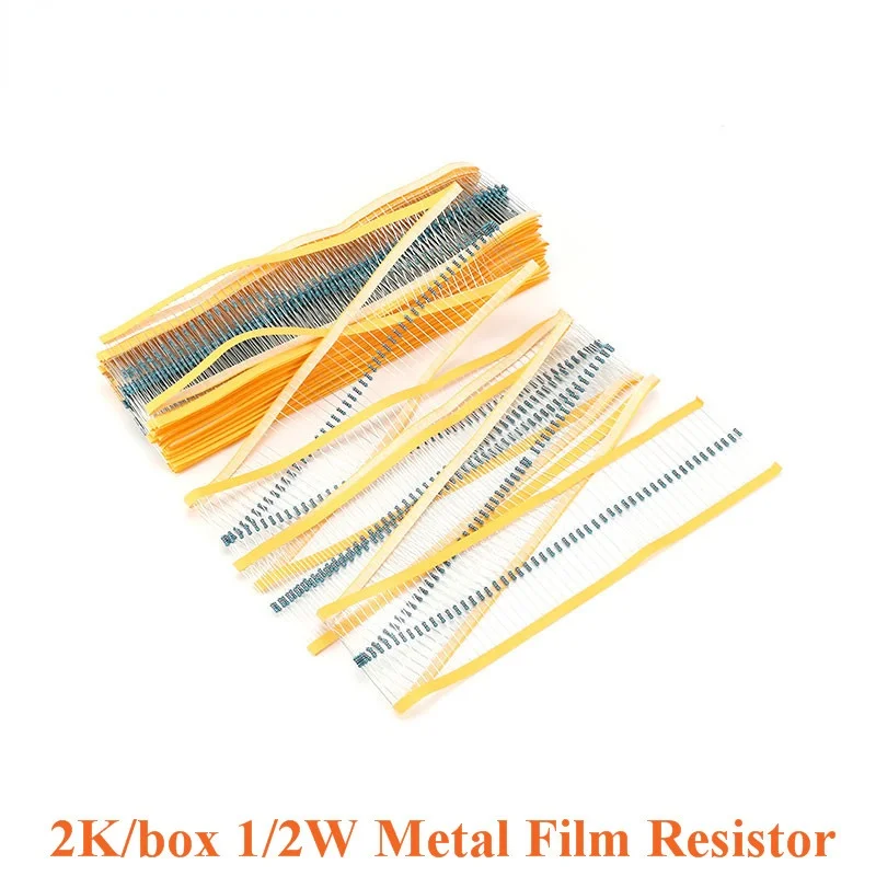  1 2W Metal Film Resistor Resistance 1% Tolerance Precision RoHS Lead Free for 10R to 1M (2)