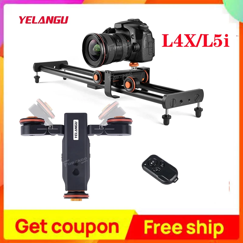 Yelangu Camera Video Autodolly Electric Motor Track Slider for Canon Nikon for Sony DSLR iphone12 Xiaomi Yelangu L4X YELANGU L5i