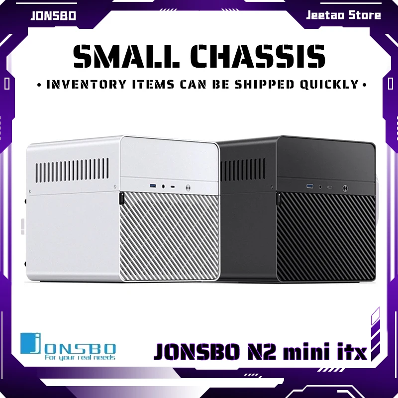 Jonsbo N2 Mini Itx Host Bianco/Nero Nas Alluminio Chassis Game Storage Server Multi-In-One Multimedia 5-Disk Hot-Swap Chassis