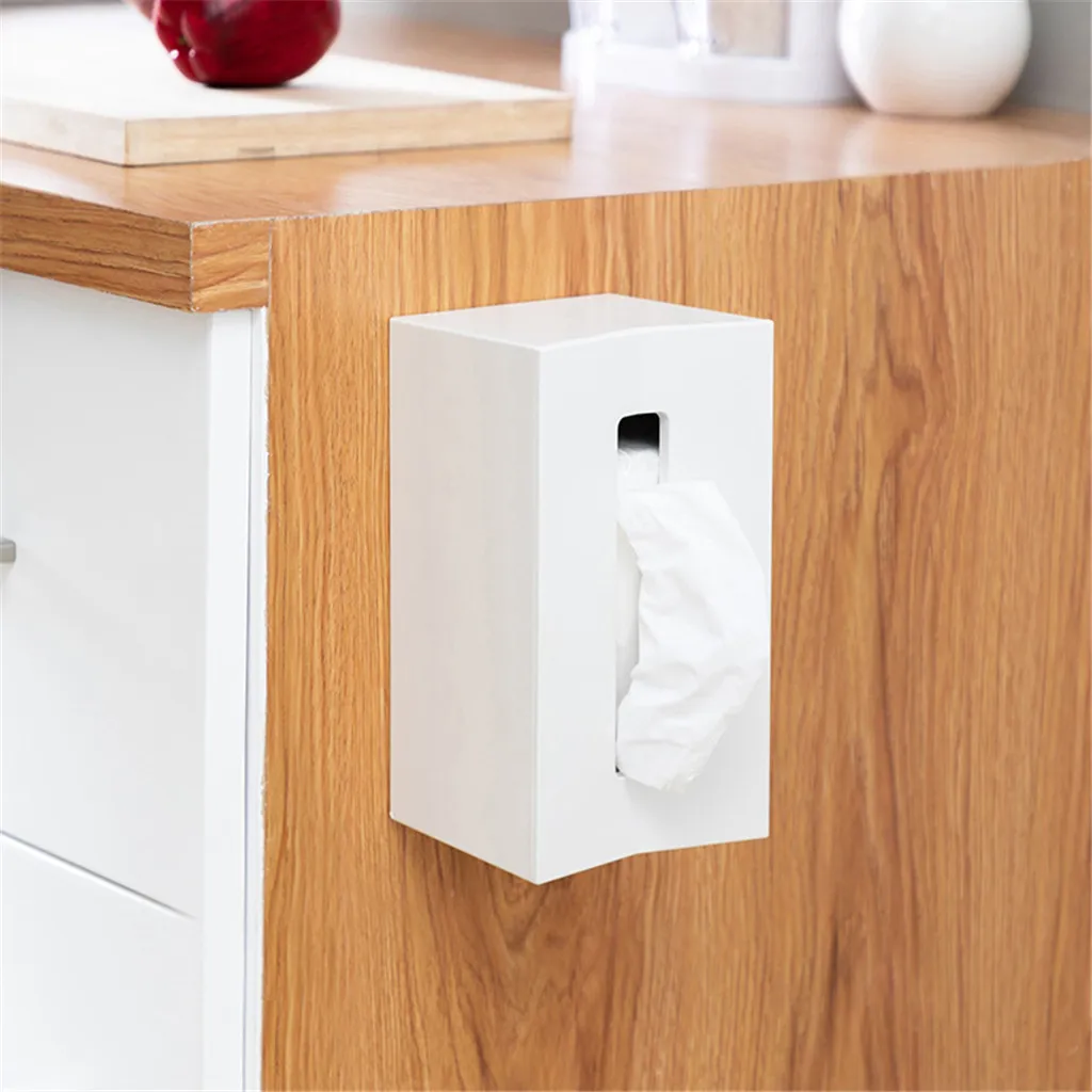 

Paper Towel Storage Box Multi-function Desktop Tray Wall-mounted Bathroom Removable Tissue Boxes For Home Office Household