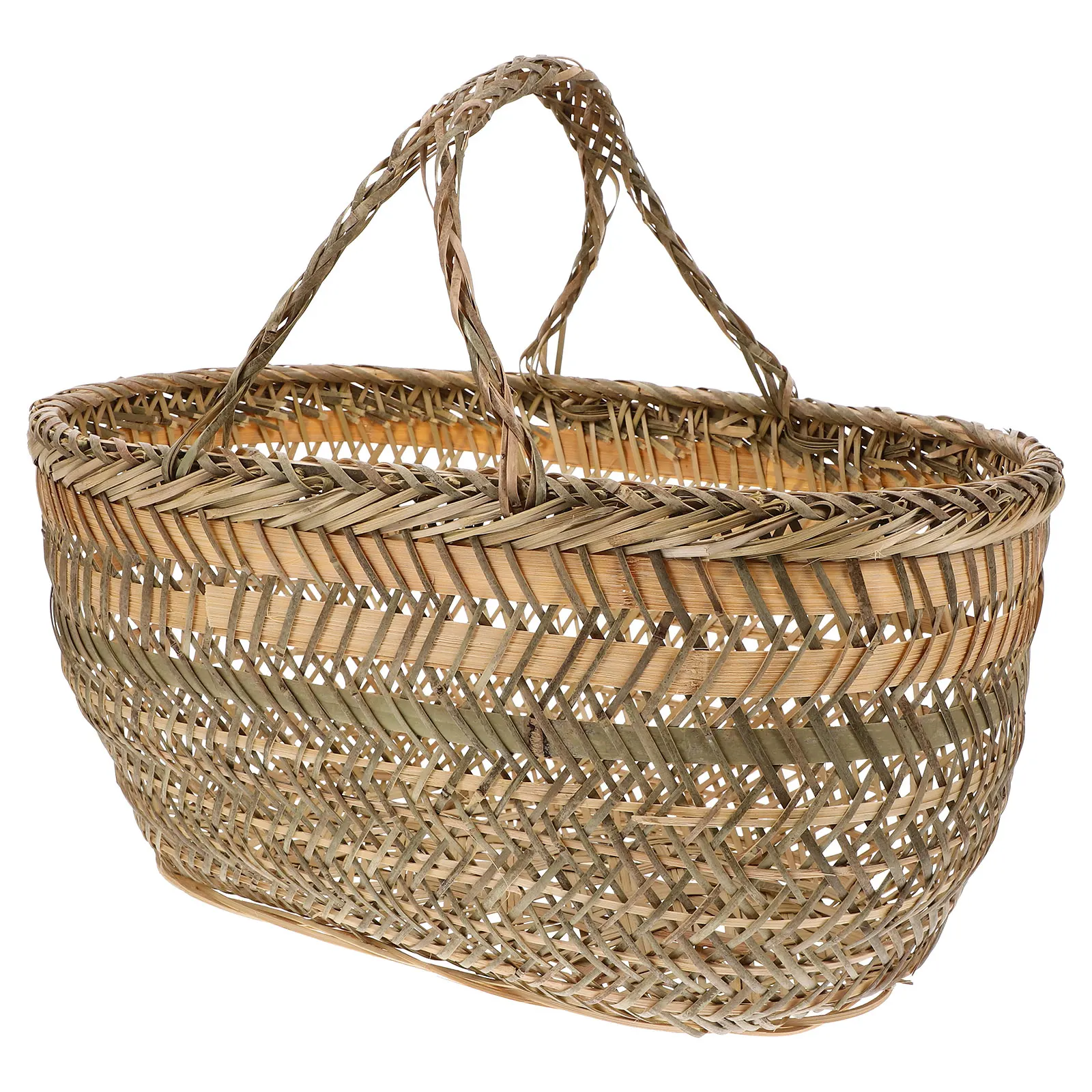 Bamboo Handwoven Storage Basket for Kitchen Fruit Vegetable