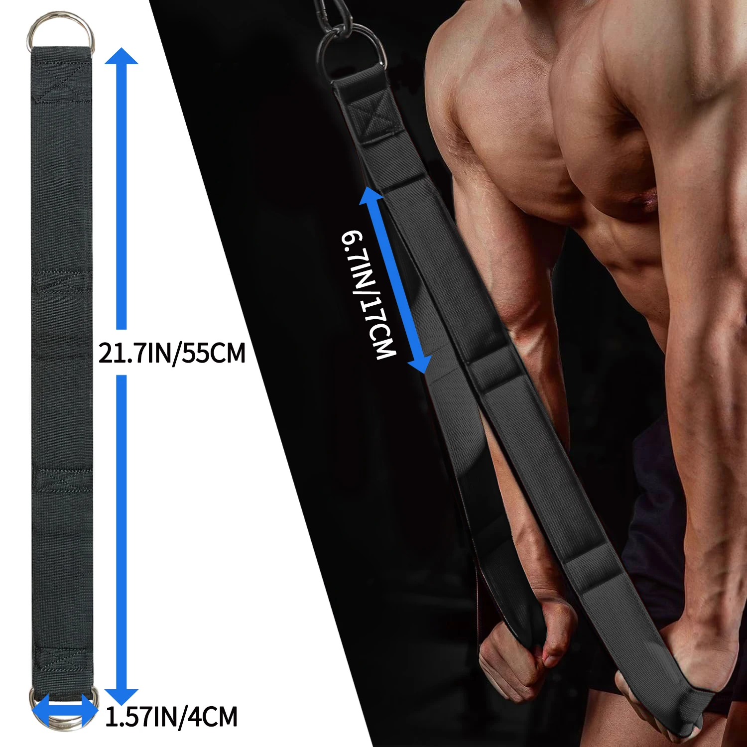 Gym Workout Rope Gym Accessories Versatile Tricep Rope Extra Long Tricep Pull Down Rope for Fitness Cable Machine Attachment for Pulley System Gym LAT Machine