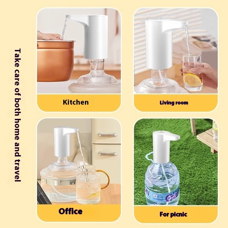1200mah Food grade Water dispenser pump Portable USB Rechargeable Water Dispenser Desktop Mini Electric Dispenser