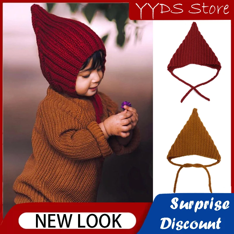 INS Kid Hat Winter Cap For Boys Girls Kids Solid Print Hats Child Cute Knitting Wool Children Caps Knit Gorras 3-8 Years soft knitting wool baby hat cute bonnet autumn winter warm thicken beanie k92d