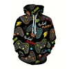 Cool Game Controller Pattern Hoodie Mens Clothing Harajuku Pullover Sweatshirt 3d Printed Street Casual Fashion Hooded Coat 2