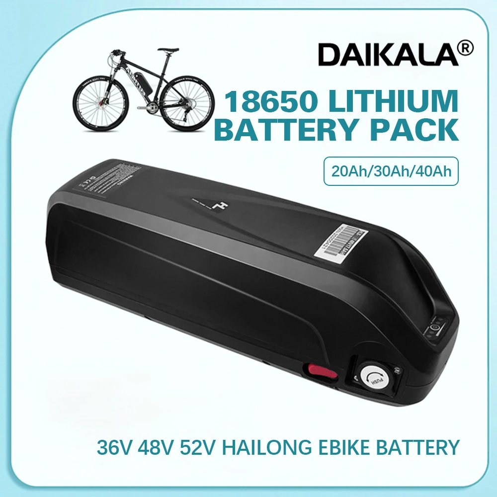 Batteria Ebike Hailong Polly36V 48V 52 V15Ah 20Ah 24Ah 25 Ah18650 21700 Batteria Bici Elettrica Per Motore 350W 500W 750W 1000W 1500W