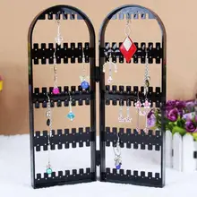 

120 Holes Folding Earring Holder Bracelet Necklace Display Stand Screen Jewelry Display Storage Rack jewelry Organizer XmasGift