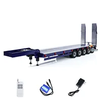 1/14 RC 5 Axles Metal Semi Trailer Electric Lifting Legs Side Lights for Remote Control TAMIYAYA RC Tractor Truck Dumper Toys 1