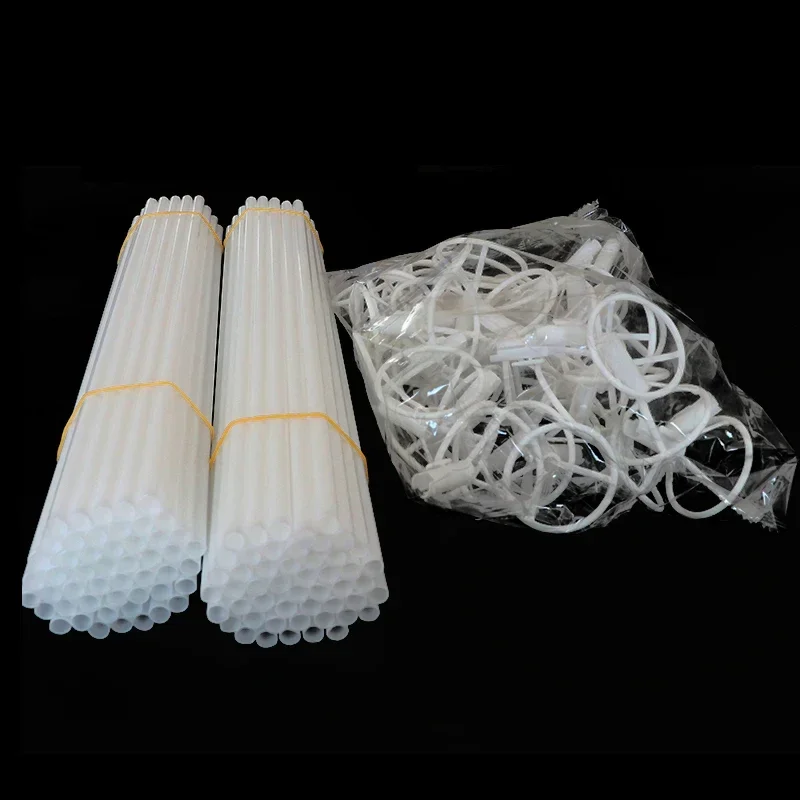 White PVC Rods 50 Pcs 40Cm with Cup Transparent Plastic Balloons Holder Sticks Birthday Wedding Party Supplies Kids Party Decor birthday party decoration set