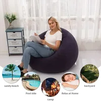 Large Lazy Inflatable Sofa Chairs PVC Lounger Seat Bean Bag Sofas Pouf Puff Couch Tatami Living Room Supply Outdoor Camping 4