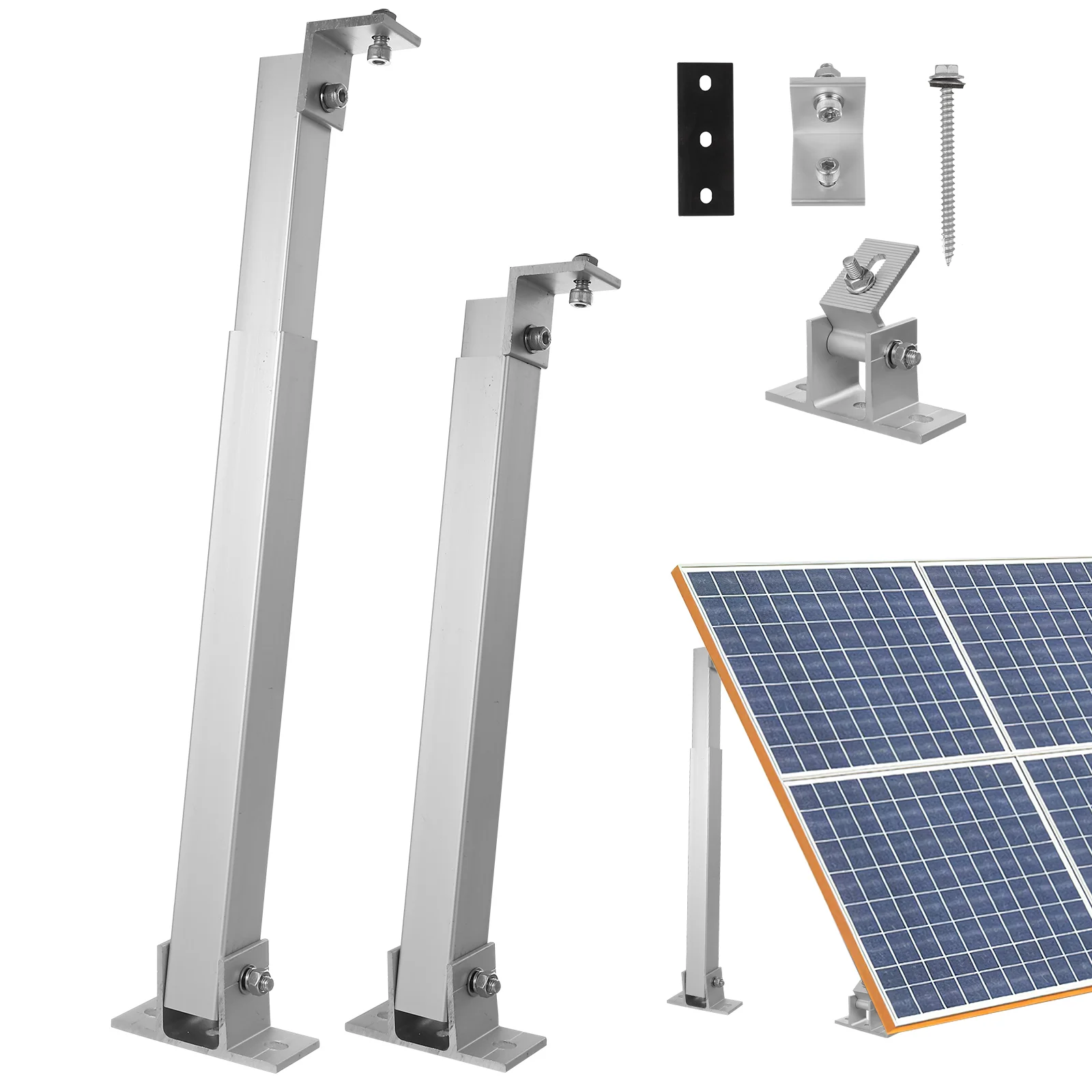

Solar Panel Support Brackets Flat Roof Mounting Stand Aluminum Alloy Module Kit